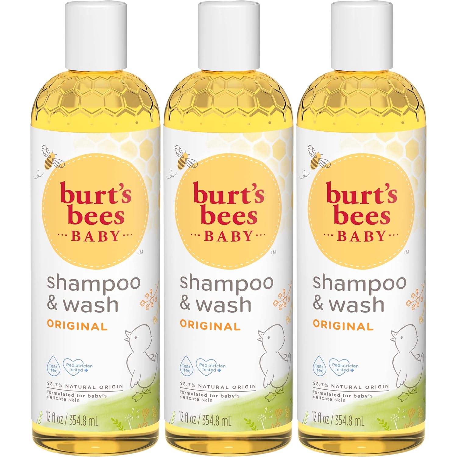 Șampon & gel de duș bebeluși, Burt's Bees, Original, Fără lacrimi, Îngrijire bebeluși, 355 ml