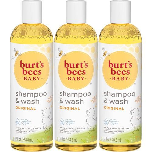 Șampon & gel de duș bebeluși, Burt's Bees, Original, Fără lacrimi, Îngrijire bebeluși, 355 ml