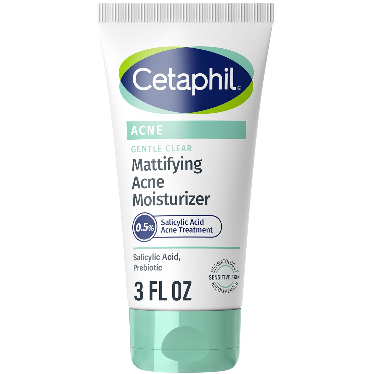 Crema de Fata, Cetaphil, Gentle Clear, Mattifying Acne Moisturizer, pentru Pielea Sensibila, Predispusa la Acnee, cu Acid Salicilic 0.5%, fara Parfum, 89ml