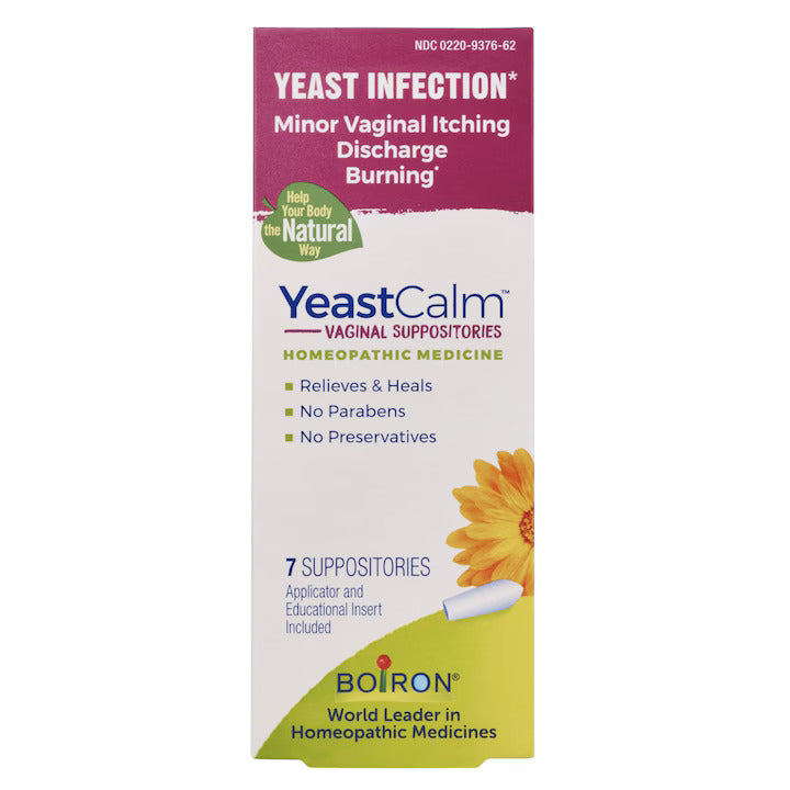 Ovule Vaginale, Boiron, Yeast Calm, pentru Ameliorarea Disconfortului Intim, Trateaza si Previne Infectiile Fungice, 7 buc
