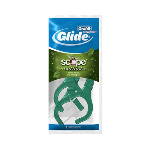Set Ata Dentara, Crest, Oral-B, Glide, Scope Outlast, Tip Scobitoare, Cerata, Fibra Rezistenta, Aroma Menta, 3 buc