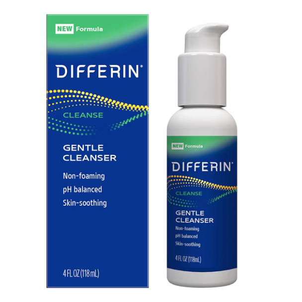 Gel de Curatare, Differin, Gentle Cleanser, pentru Ten Sensibil, cu Tendinta Acneica, impotriva Eruptiilor Cutanate, Calmeaza si Previne Aparitia Cosurilor, cu Glicerina, 118ml
