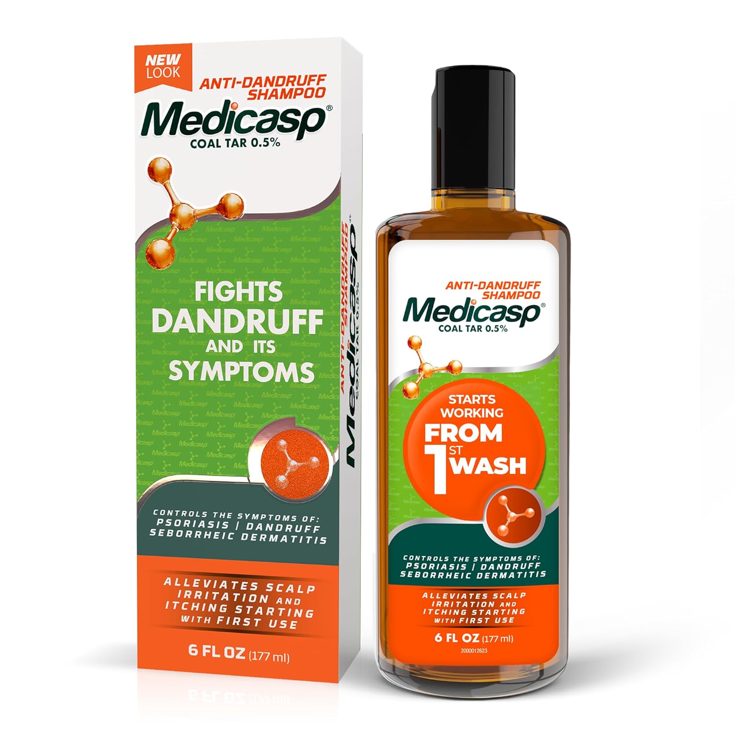 Șampon antimătreață, Medicasp, Terapie cu gudron de cărbune, Ameliorează simptomele, 177 ml