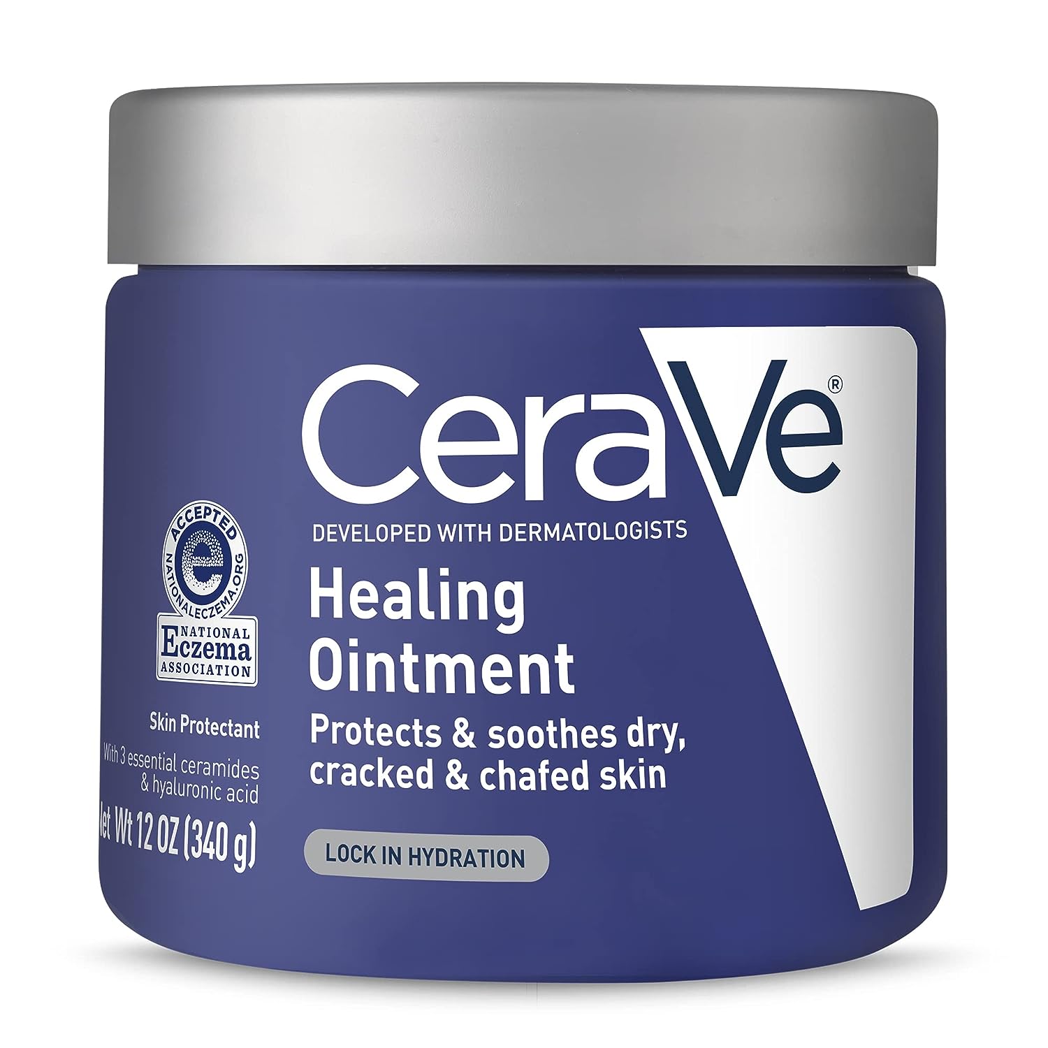 Unt de Corp, CeraVe, Healing Ointment, impotriva Pielii Uscate si Crapate, pentru o Hidratare Intensa, cu Acid Hialuronic si Ceramide, fara Parfum, 340gr