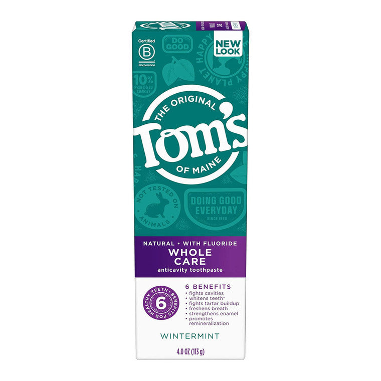 Pastă de dinți, Tom's of Maine, Whole Care, Fluorură naturală, Wintermint, 113 g