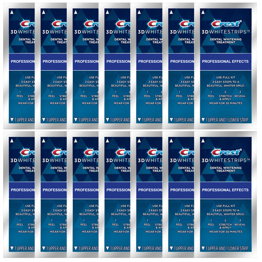 Set 14x Plicuri, Benzi Albirea Dintilor, Crest 3D Whitestrips, Professional Effects, 10% Concentratie