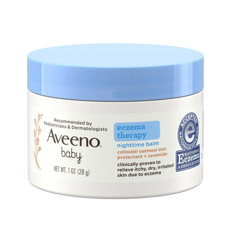 Balsam de noapte bebeluși, Aveeno, Eczema Therapy, Piele cu mâncărimi & uscăciune, 28 g