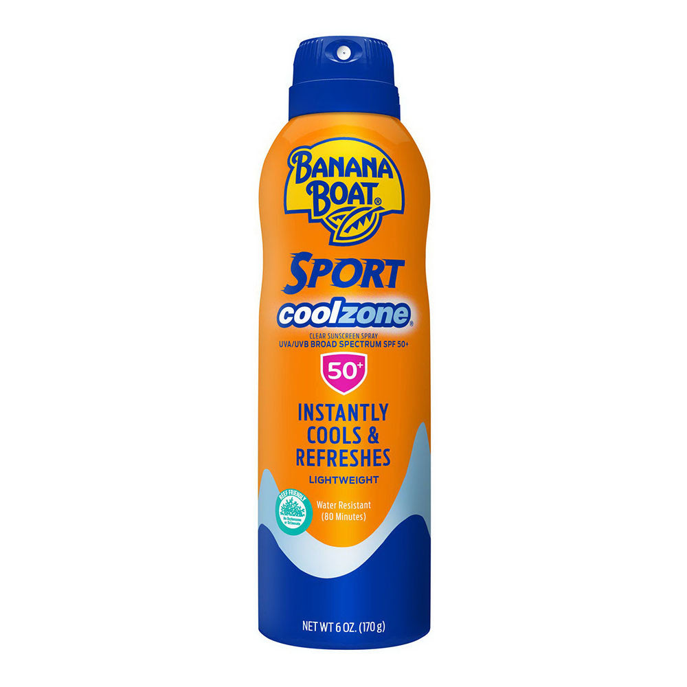 Spray protecție solară sport, Banana Boat Sport Performance, Cool Zone SPF 50, Protecție ridicată cu efect răcoritor, 170 g