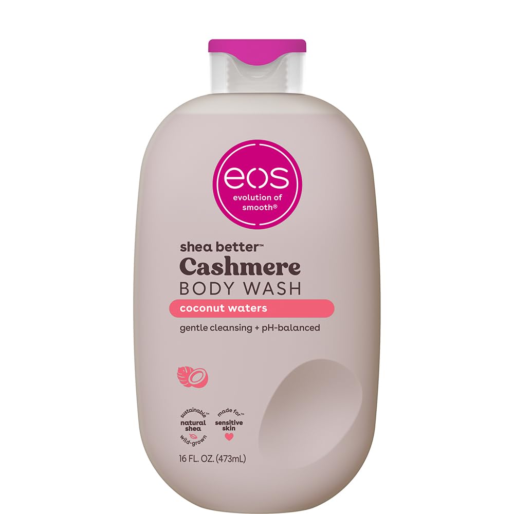 Gel de duș, Eos, Cashmere Care, Nucă de cocos, Îmbogățit cu unt de shea, 473 ml