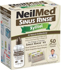 Kit irigare nazală cu xylitol, NeilMed, Sinus Rinse Xylitol, Cu plicuri saline