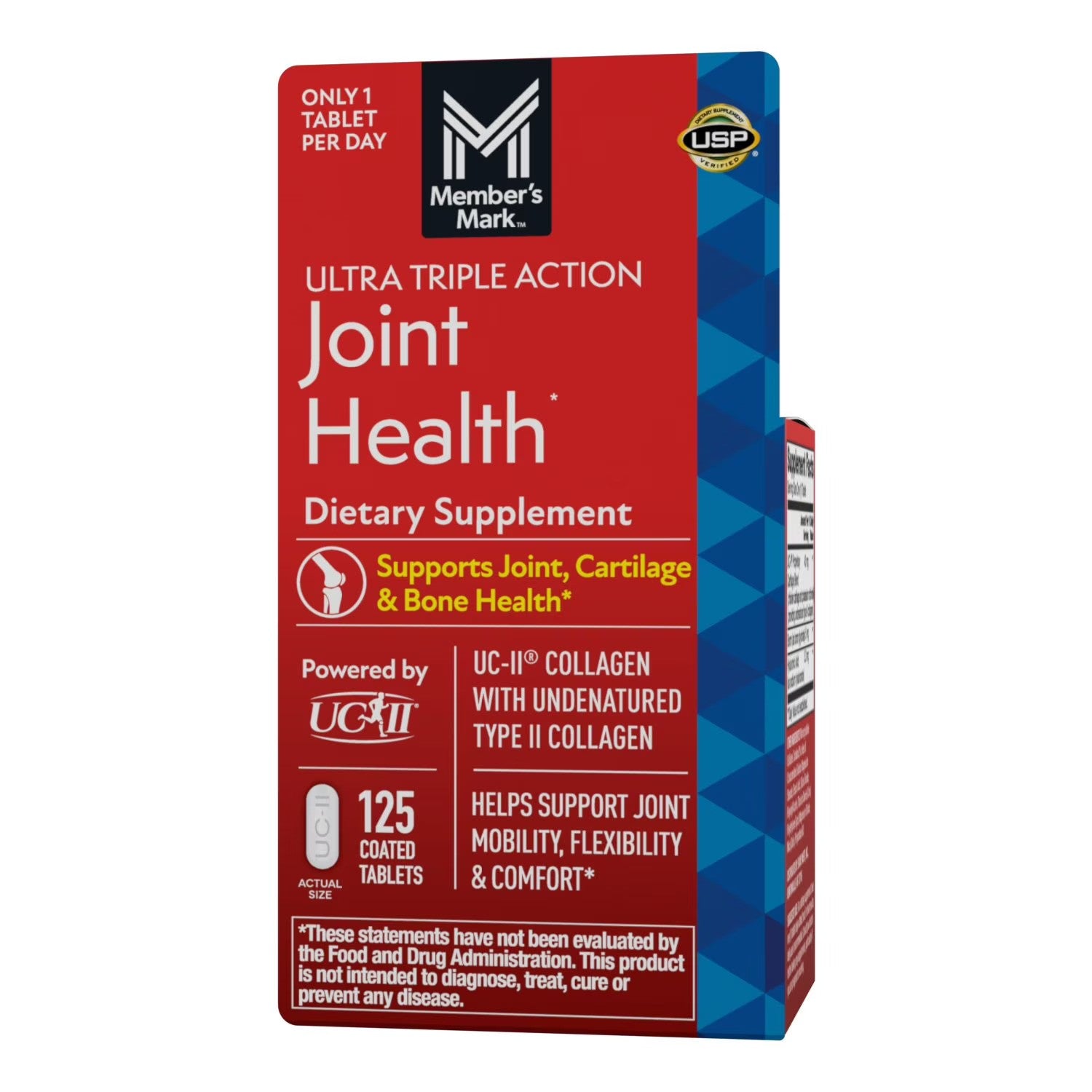 Supliment Alimentar, Member's Mark, Joint Health, pentru Sustinerea Articulatiilor, cu Colagen de Tip II, 125 tablete
