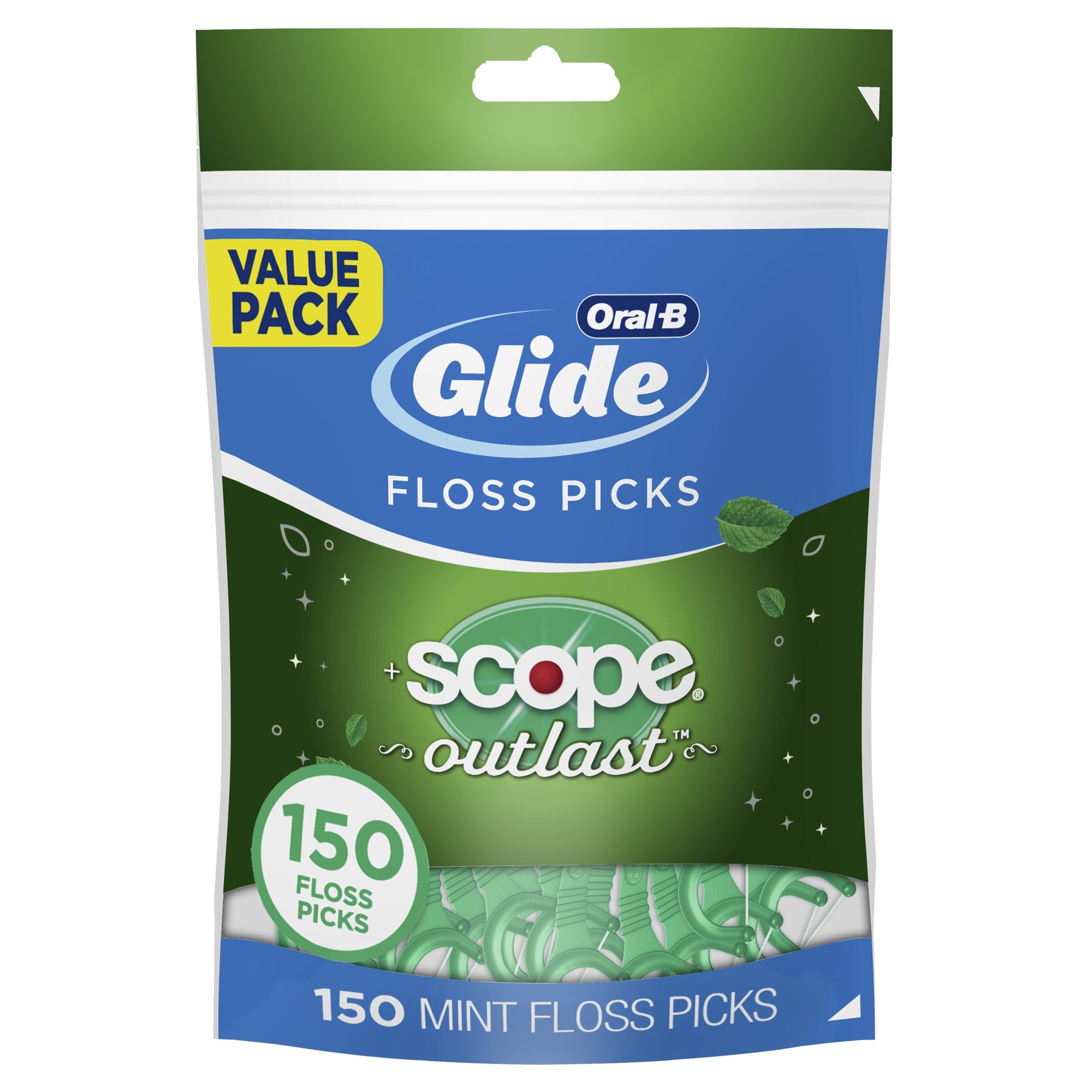 Set Ata Dentara, Crest, Oral-B, Glide, Scope Outlast, Tip Scobitoare, Cerata, Fibra Rezistenta, Aroma Menta, 150 buc