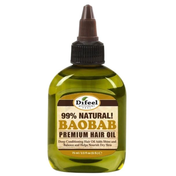 Ulei de păr, Difeel, Baobab Premium, Hrănire, Strălucire, Catifelare, 75 ml