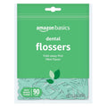 Set Ata Dentara, Amazon Basics, Dental Flossers, Tip Scobitoare, Curatare Rapida, Cerata cu Alunecare Usoara, Fibra Rezistenta, Aroma Menta, 90 buc