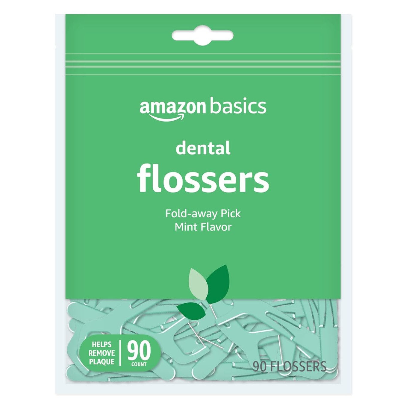 Set Ata Dentara, Amazon Basics, Dental Flossers, Tip Scobitoare, Curatare Rapida, Cerata cu Alunecare Usoara, Fibra Rezistenta, Aroma Menta, 90 buc