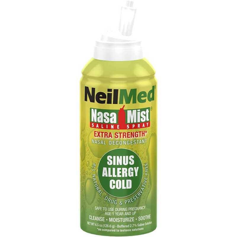 Spray Nazal, NeilMed, NasaMist Extra Strength, Hipertonic, cu Solutie Salina, pentru Tratarea Alergiilor, Amelioreaza Rinita, Sinuzita si Astmul Bronsic, 126.6gr