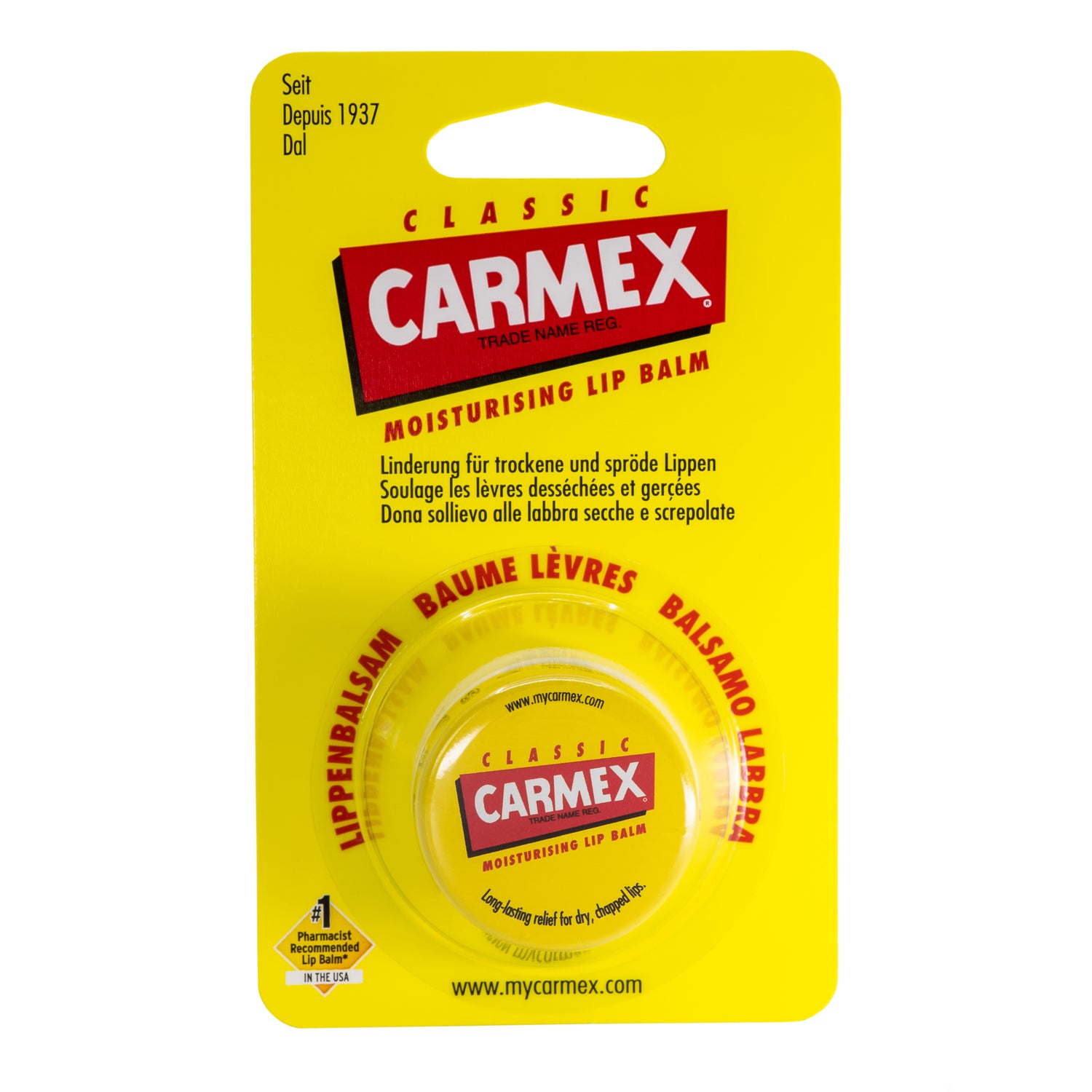 Balsam de buze, Carmex, Classic, pentru Hidratare Intensa, SPF 15, Cutiuta 7.5gr