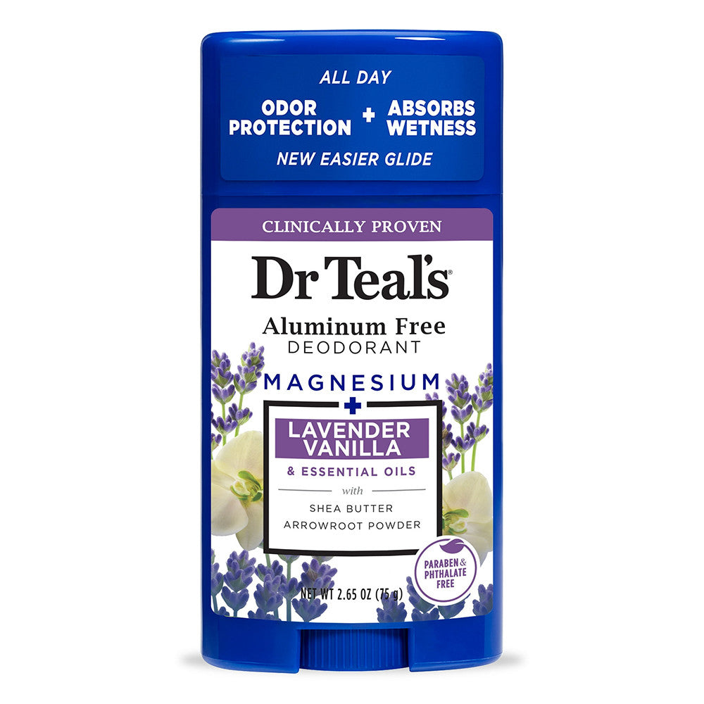 Antiperspirant, Dr. Teal's, Impotriva Transpiratiei, cu Lavanda si Vanilie, pentru Piele Sensibila, fara Aluminiu, 75gr