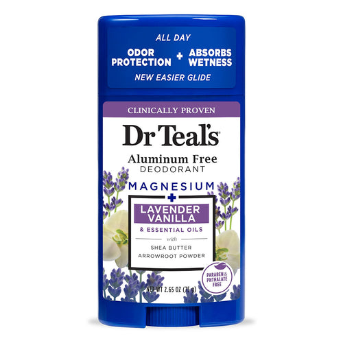 Antiperspirant, Dr. Teal's, Impotriva Transpiratiei, cu Lavanda si Vanilie, pentru Piele Sensibila, fara Aluminiu, 75gr