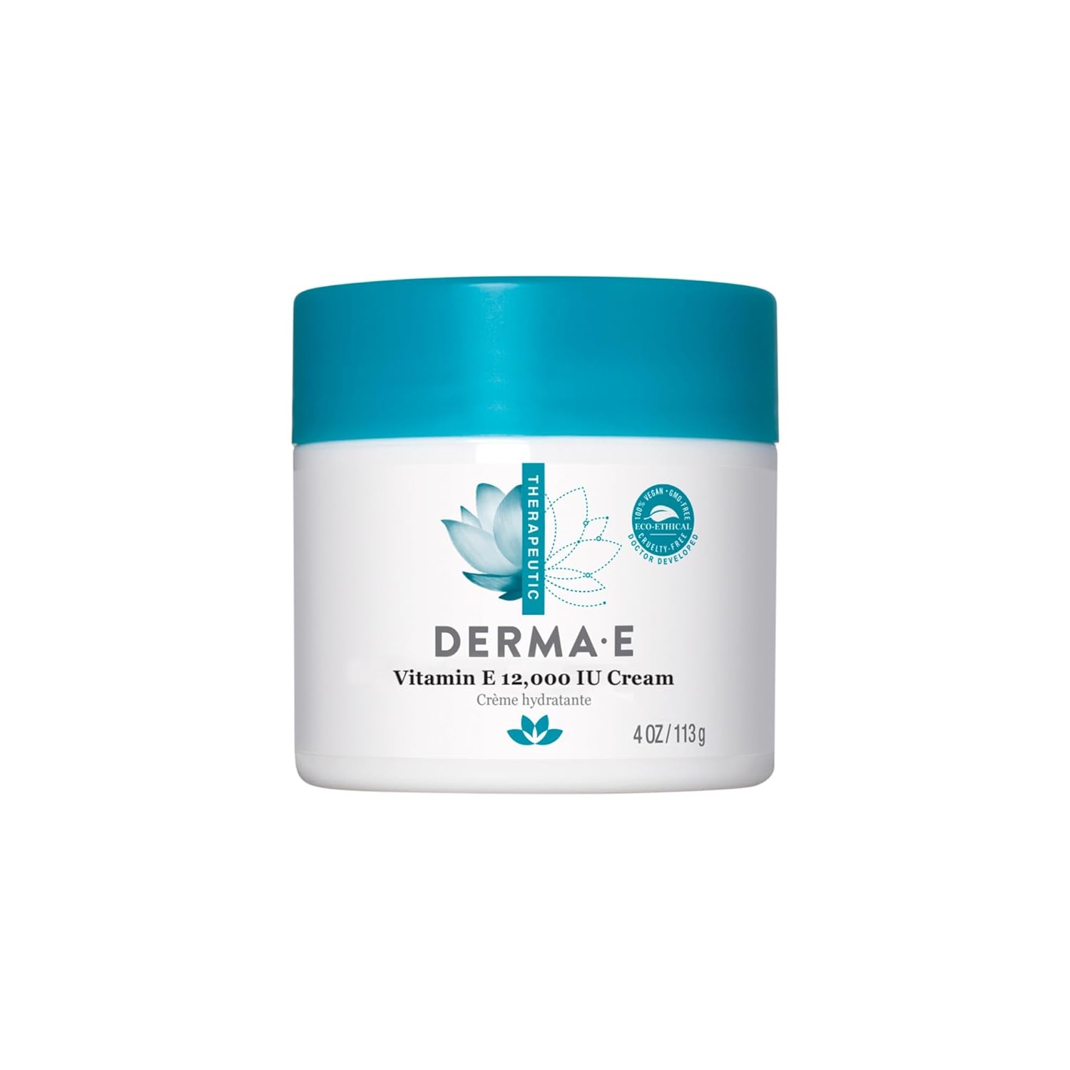 Cremă hidratantă, Derma E, Vitamin E 12, 000 IU, Multi-purpose față & corp, 113 g