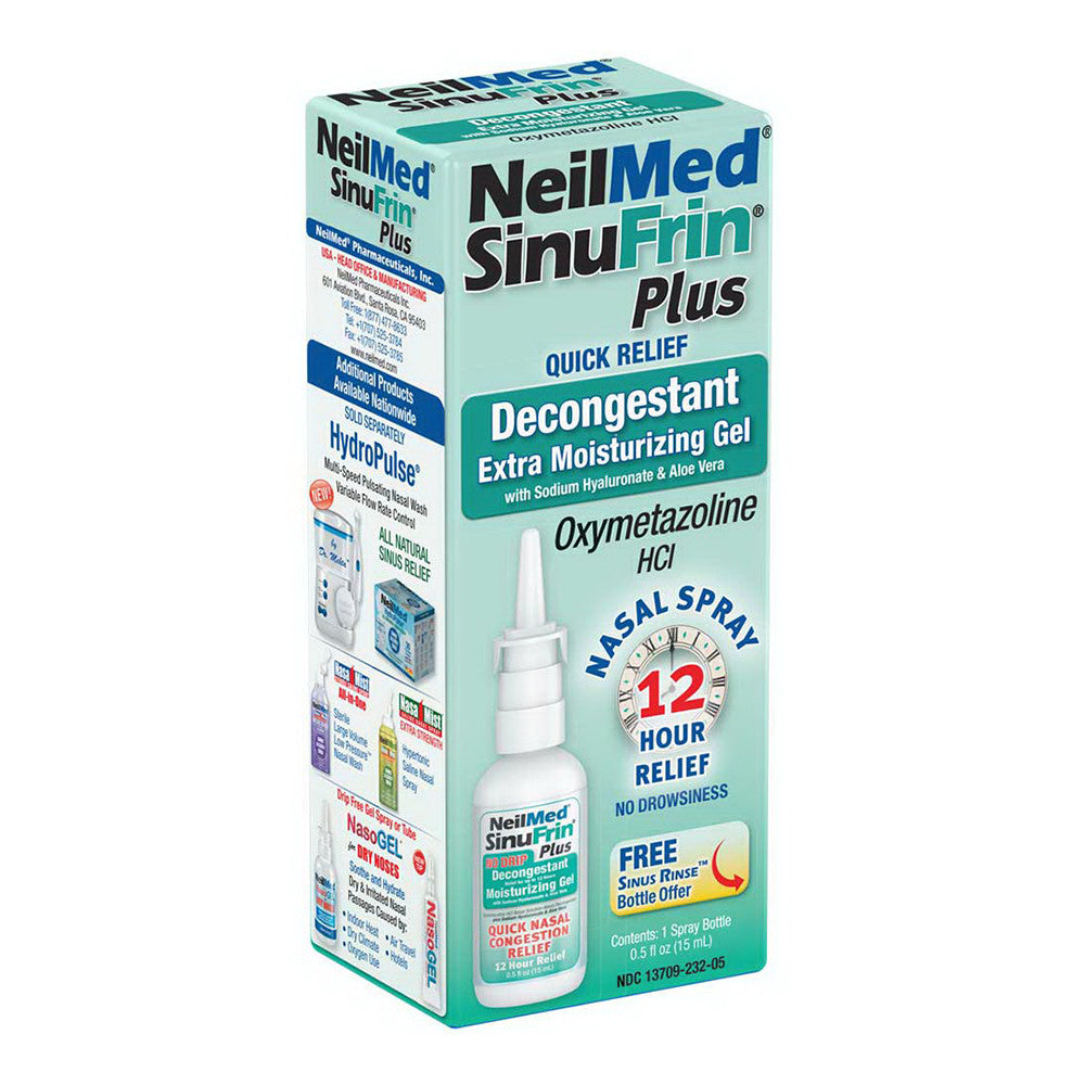 Spray nazal decongestionant hidratant, NeilMed, SinuFrin Plus, Respirație ușoară, 15 ml