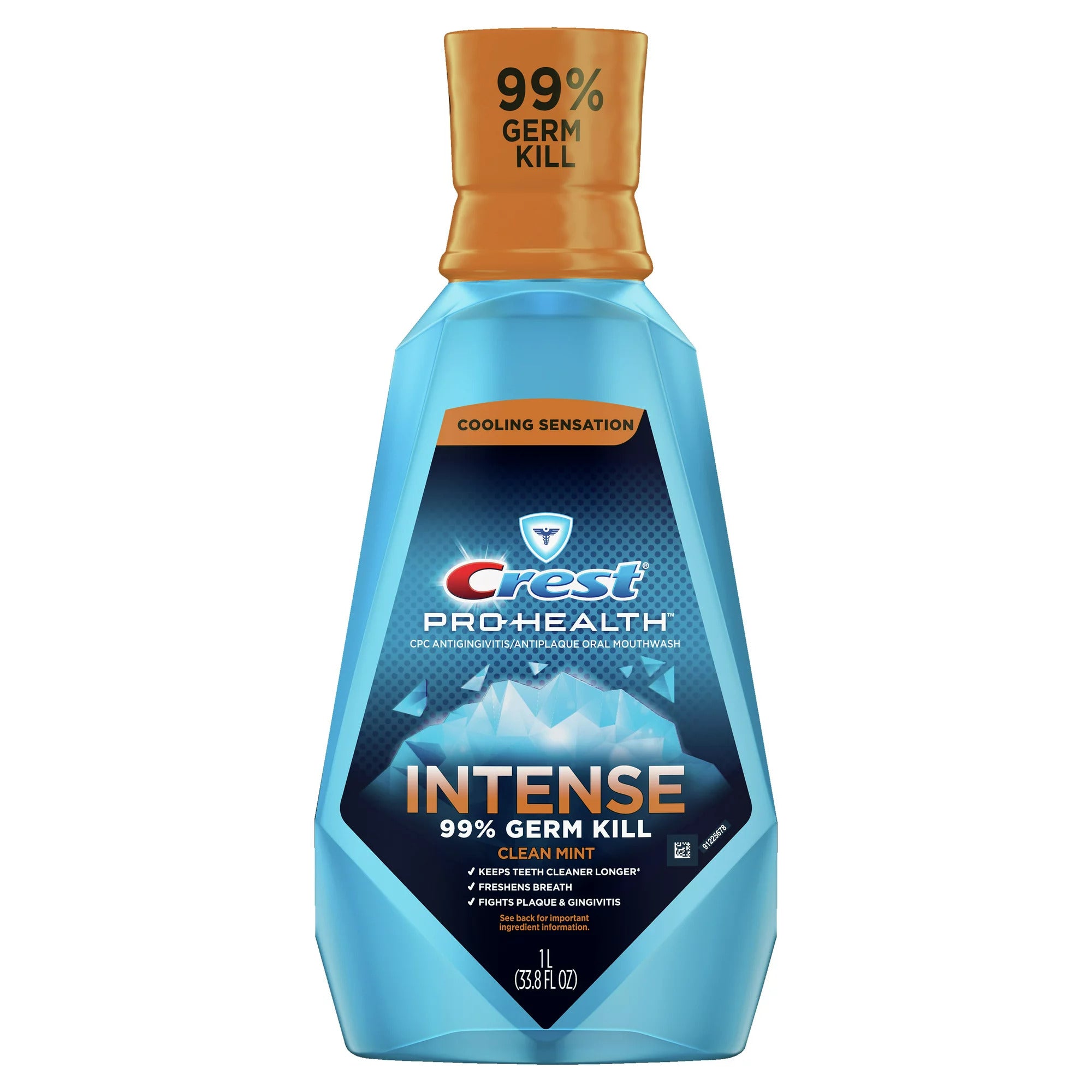 Apa de Gura, Crest, Pro-Health Intense Clean Mint, Anti-Tartru, Anti-Halitoza, Anti-Gingivita, cu Alcool si CPC, 1000ml