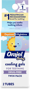 Gel dentiție, Orajel Baby, Zi & noapte, Calmare gingii, Efect rapid, Pentru bebeluși, 10 g