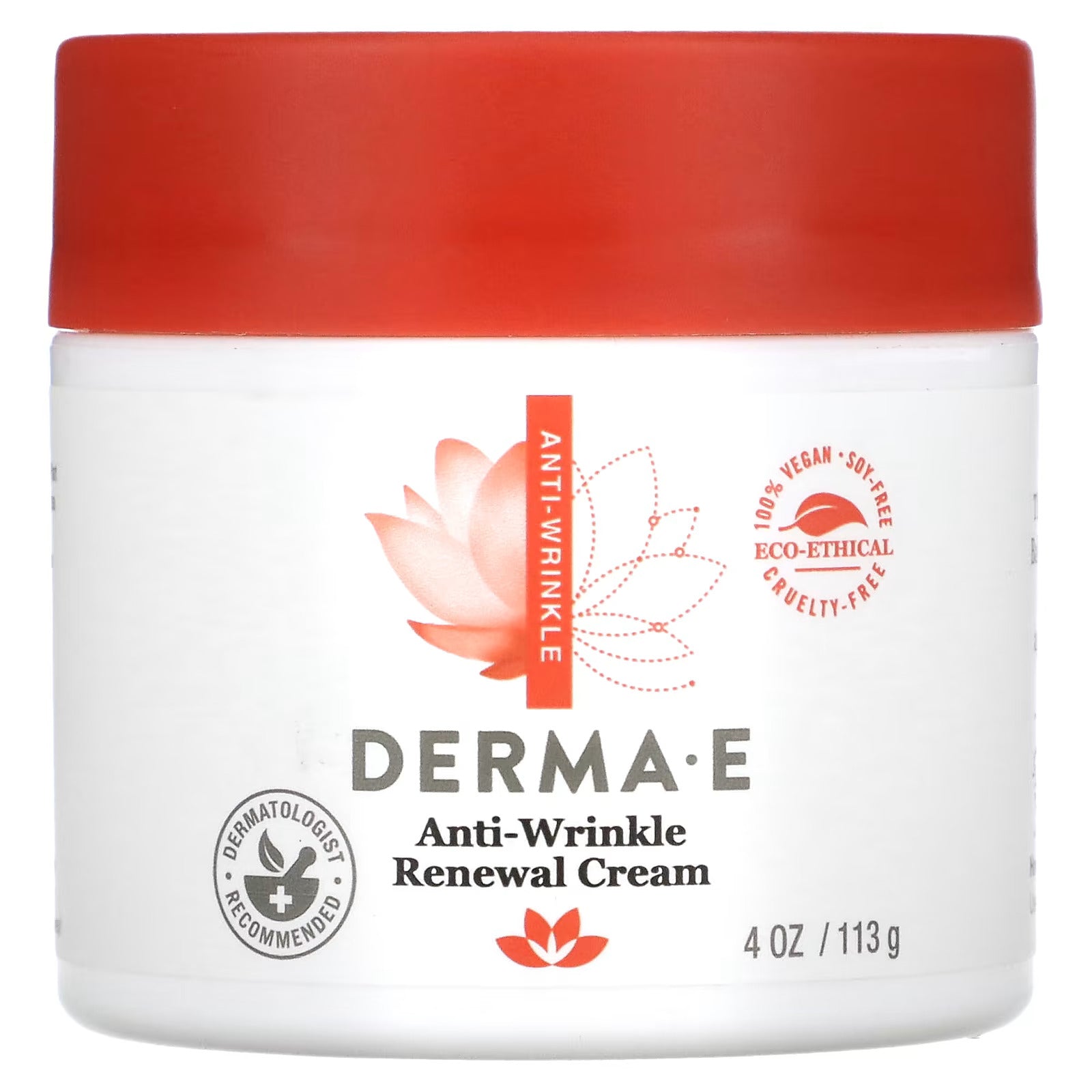 Crema de Fata, Derma-E, Anti-Wrinkle Renewal Cream, Formula Anti-Rid si Hidratanta, cu Retinol si Vitamina E, 113gr