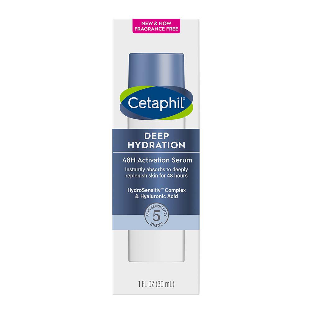 Ser de Fata, Cetaphil, Deep Hydration, pentru Piele Uscata, Sensibila, pentru Hidratare Intensa 48h, fara Parfum, 30ml