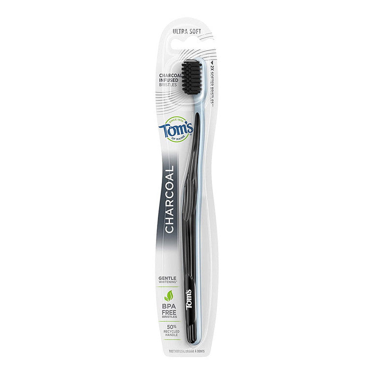 Periuță de dinți, Tom's of Maine, Charcoal, Ultra Soft, Peri ultra moi, Curățare blândă, 1 bucată