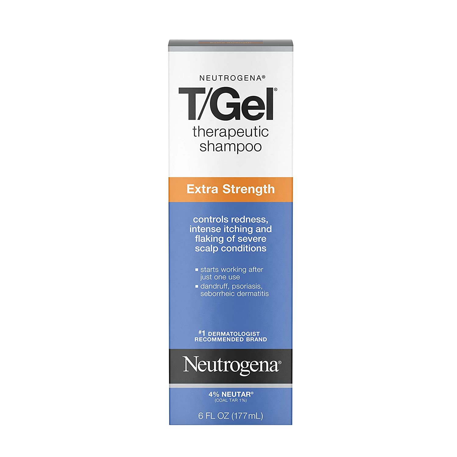 Sampon Terapeutic, Neutrogena, T/Gel Extra Strong, Tratament Psoriazis, Dermatita Seboreica, Matreata, cu Gudron Carbune 1%, 177ml