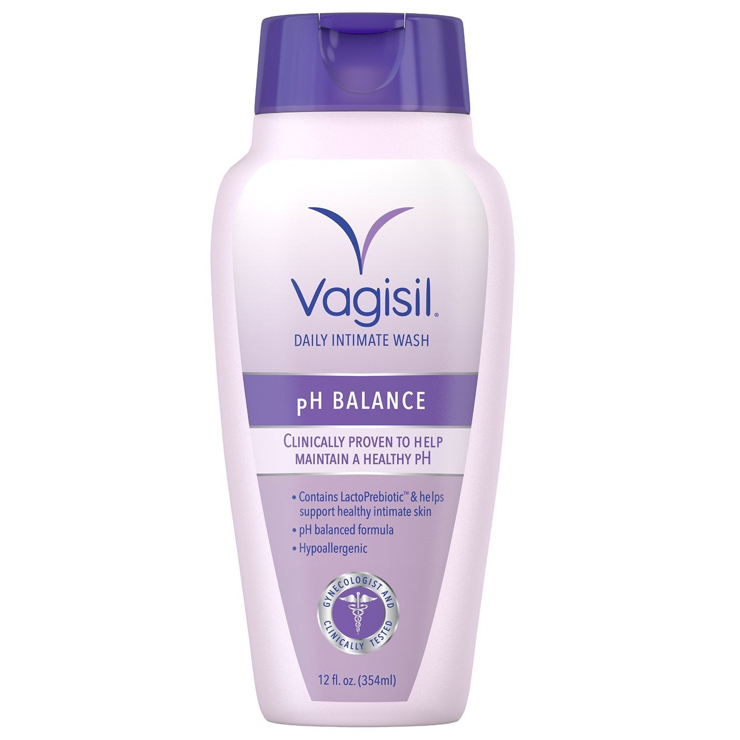 Gel Intim, Vagisil, Spălare Feminină Igienă Zonală, Echilibru pH, Testat Ginecologic, Hipoalergenic, 355 ml, (Pachet de 1)