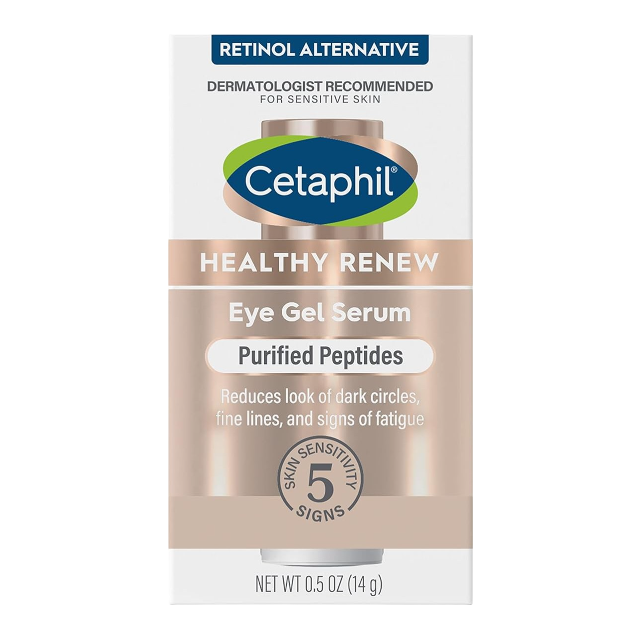 Gel-Serum pentru Ochi, Cetaphil, Healthy Renew, Ajuta la Reducerea Vizibila a Cearcanelor si Ridurilor Fine, cu Peptide, 14gr