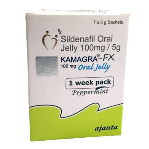 Supliment Sanatate Sexuala, Ajanta, Kamagra Oral Jelly, Erectii Puternice si de Durata, Aroma Menta, 7 plicuri x 5gr