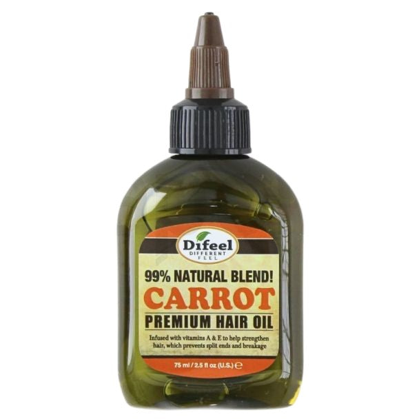 Ulei de păr, Difeel, Natural Premium Morcov, Hrănire, Strălucire, Catifelare, 75 ml