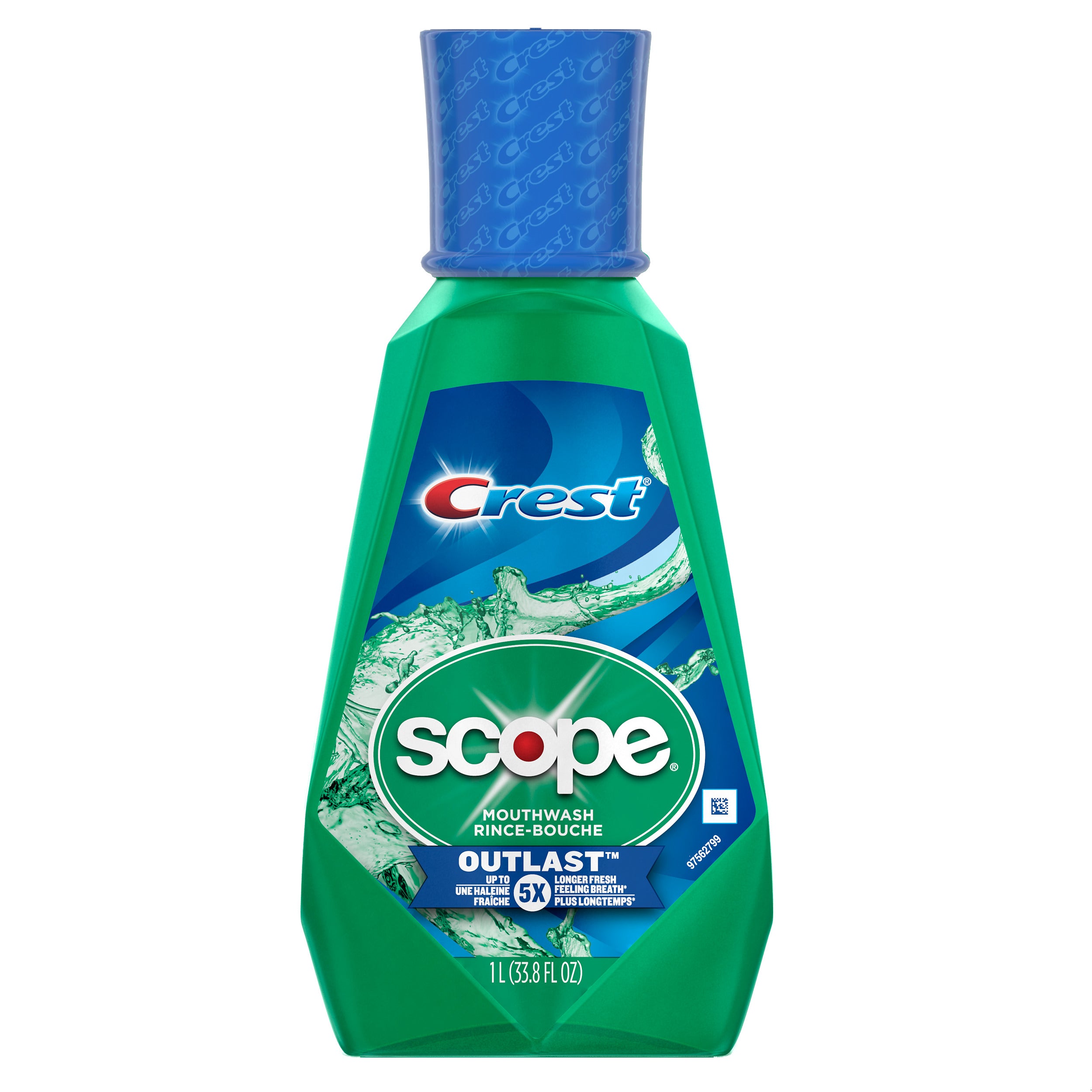 Apa de Gura, Crest Scope Outlast, Efect Intensiv de Improspatare a Respiratiei, 1000ml