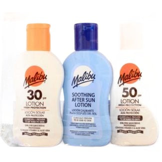 Set călătorie, Malibu, Travel Set, Practic, Protecție & after sun, Ideal vacanță, 3 x 100 ml
