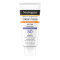 Lotiune de Fata, Neutrogena, Clear Face,  pentru Piele Predispusa la Acnee, Fara Ulei, Rezistenta la Apa, SPF 50, 88ml