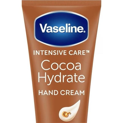 Cremă de Mâini, Vaseline, Intensive Care Cocoa, Hrănire cu unt de cacao, Repară mâinile uscate, 75 ml