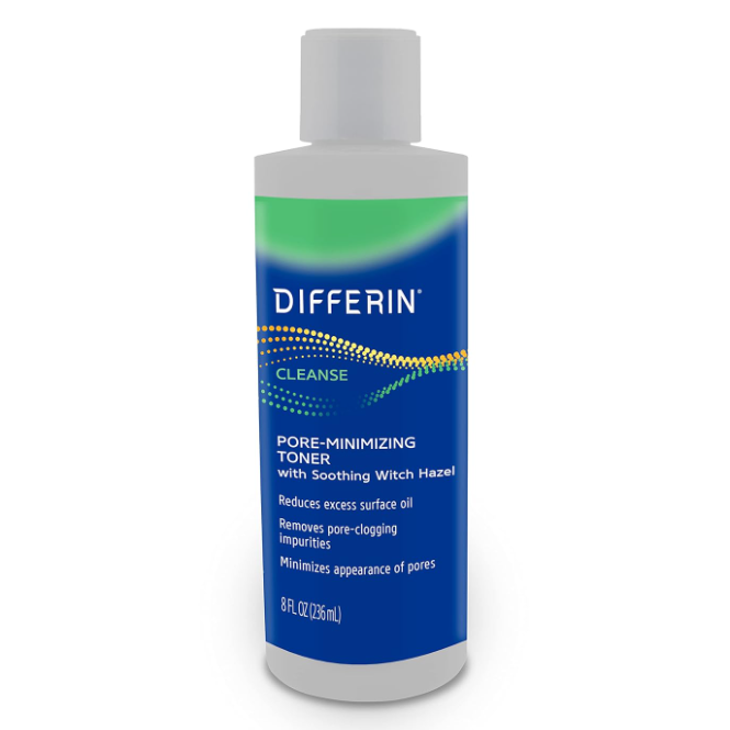 Toner de Fata, Differin, Contribuie la Luminozitatea si Curatarea Fetei, impotriva Acneei, Reduce Excesul de Sebum, cu Musetel si Vitamina B, fara Alcool, 236ml