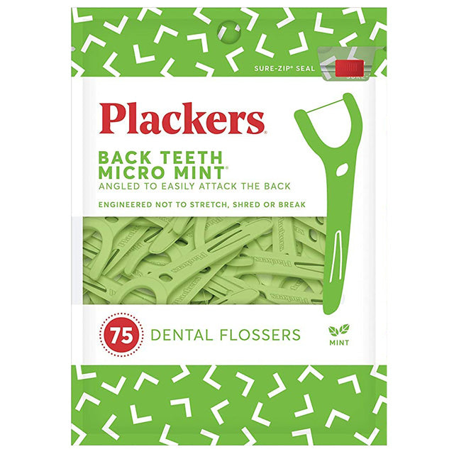 Set Ata Dentara, Plackers, Micro Mint, Tip Scobitoare, Curatare Rapida, Foarte Rezistenta, pentru Dintii din Spate, 75 buc
