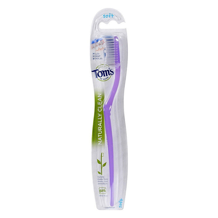 Periuță de dinți, Tom's of Maine, Naturally Clean, Soft, Peri moi, Curățare blândă, 1 bucată