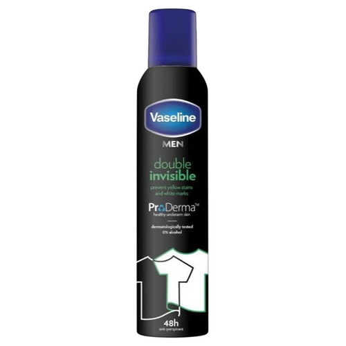 Antiperspirant Deodorant, Vaseline, Double Invisibile, cu Proderma, Hipoalergenic, Protectie 48h, 250ml