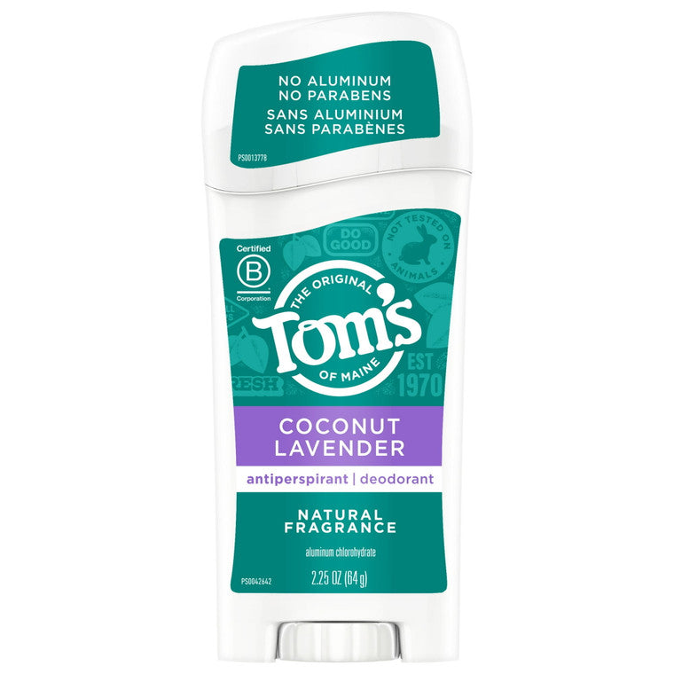 Deodorant antiperspirant femei, Tom's of Maine, Coconut Lavender, 2.25 oz (63.8 g)