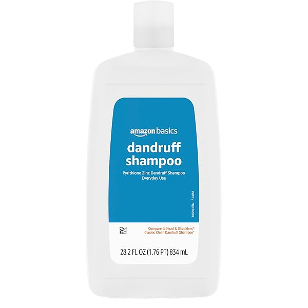 Sampon, Amazon Basics, Anti-Matreata, Combate Matreata si Elimina Senzatia de Mancarime, pH Neutru, cu Piritionat de Zinc 1%, 834ml