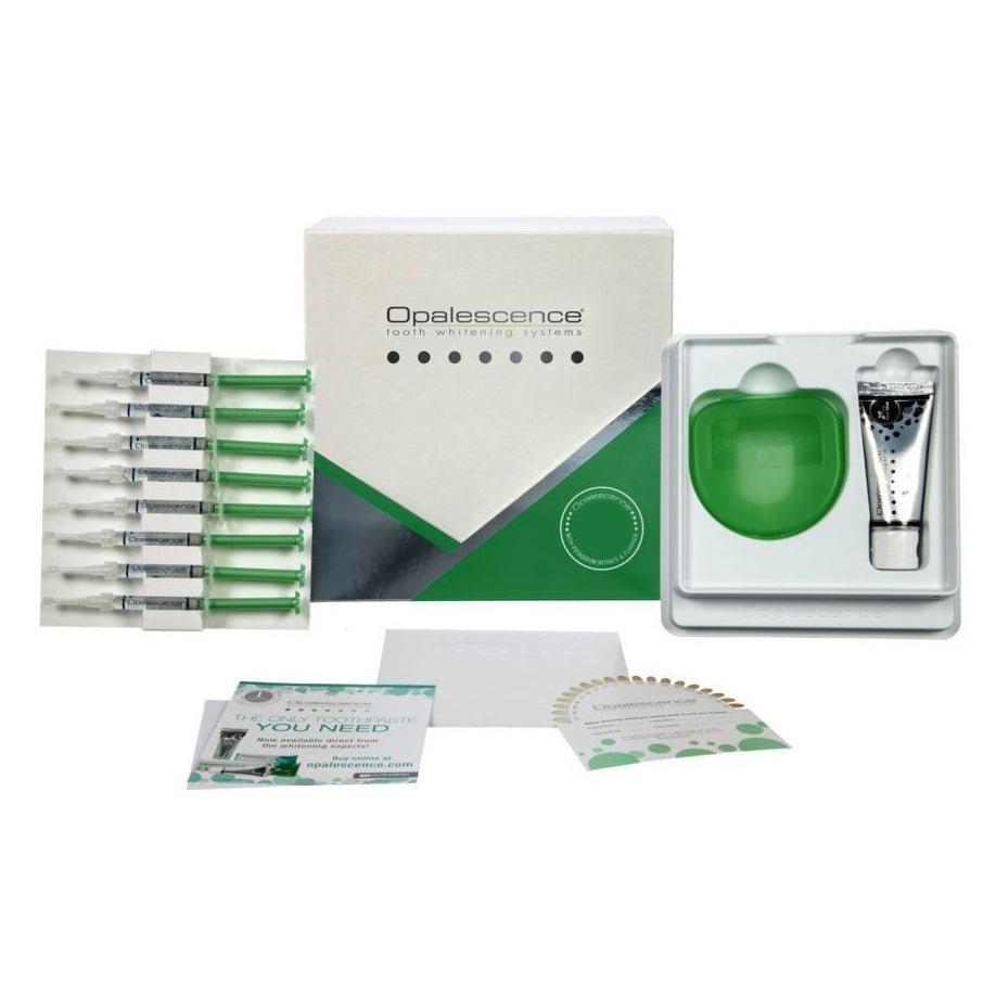 Kit Albirea Dintilor, Opalescence, PF Regular, 8x Seringi 1.2ml, 35% Peroxid Carbamida, Mulaje, Pasta, Cutie Incluse, Aroma Menta