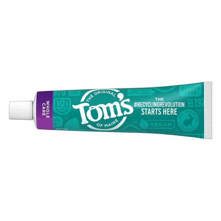Pastă de dinți, Tom's of Maine, Natural Whole Care, Anticavity, Mentă, 113 g