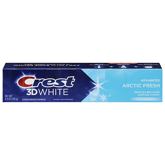 Pasta de Dinti, Crest 3D White, Arctic Fresh, Efect Albirea Dintilor si Respiratie Proaspata, 138gr
