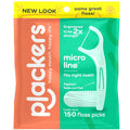 Ață dentară, Plackers, Micro Line, Mintă proaspătă, Sistem depozitare ușor, 150 bucăți