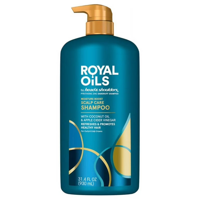 Sampon, Royal Oils by Head & Shoulders, Scalp Care Shampoo, pentru Parul Cret, cu Ulei de Cocos si Otet de Mere, 930ml